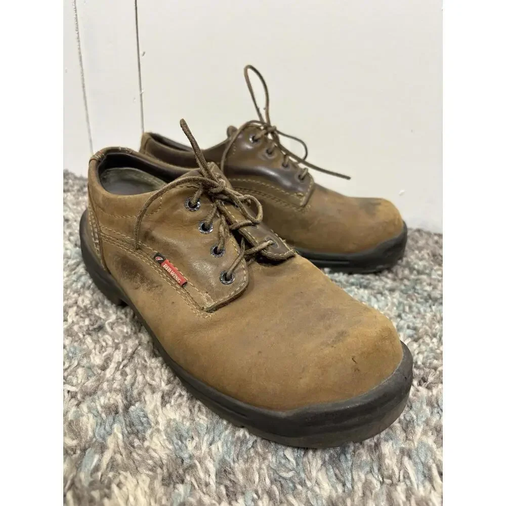 Red Wing Shoes Mens Size 8.5 King Toe Brown Leather Oxfords Chunky Low Ankle